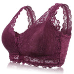 Lace Front Zipper Bra